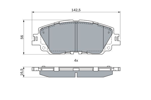 BOSCH TOYOTA тормозные колодки передний RAV4 V, Camry 17-