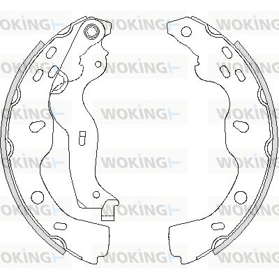 Комплект гальмівних колодок, Woking Z4227.00