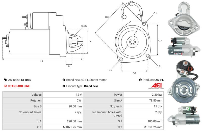 AS-PL S1106S Starter