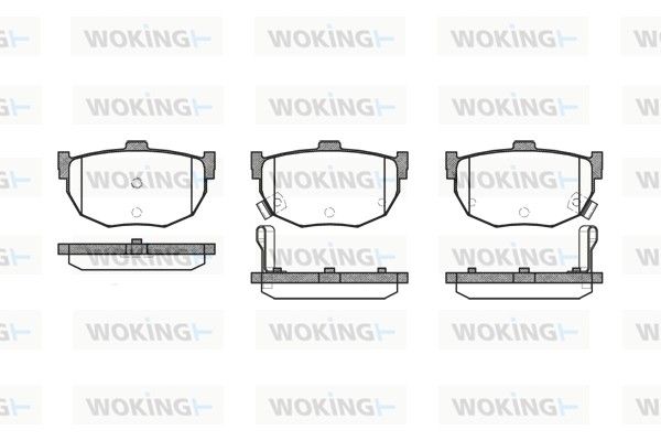 Комплект гальмівних накладок, дискове гальмо, Woking P394312