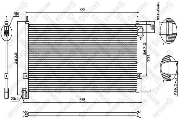STELLOX kondenzátor, klíma 87-28001-SX