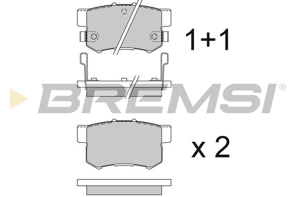 тормозные колодки зад. Civic 98-/Accord 90-03 (Akebono) (47,5x89x14,5)