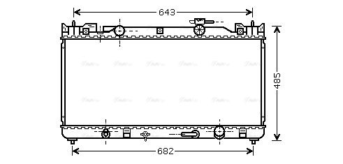 Радіатор, система охолодження двигуна, Toyota Camry 2,4i 01>06 AT AC+/- (TO2282) AVA, Ava TO2282