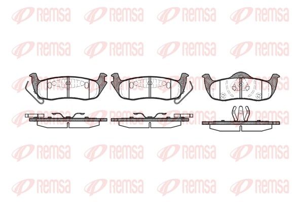 Комплект гальмівних накладок, дискове гальмо, Remsa 1106.10
