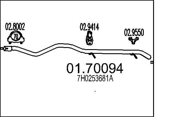 MTS kipufogócső 01.70094