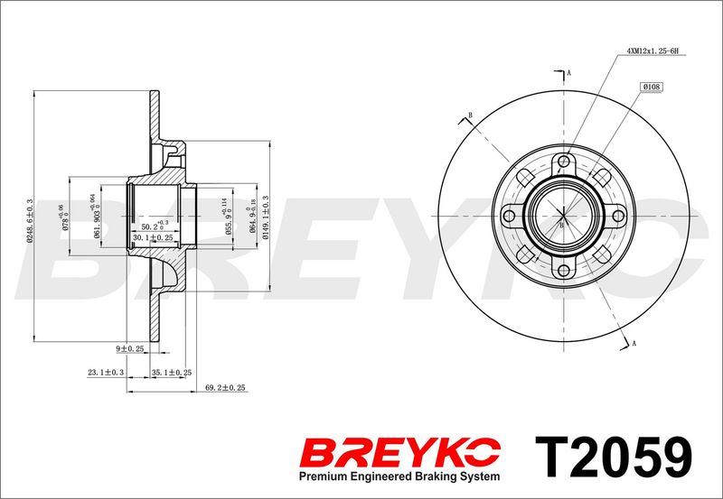 DAVID VASCO T2059 Brake Disc