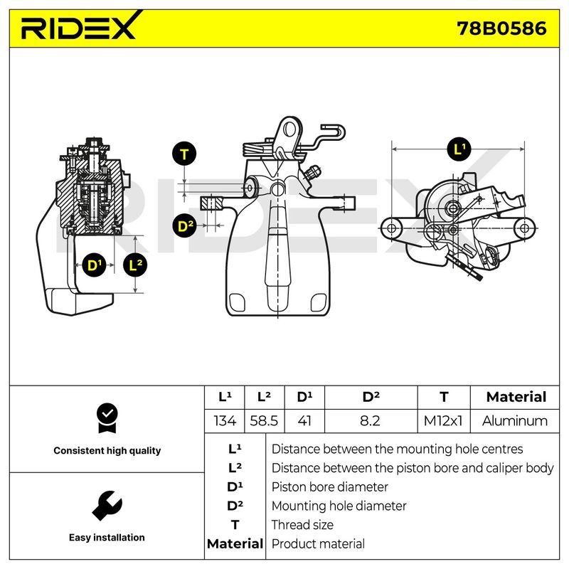 RIDEX 78B0586 Brake Caliper