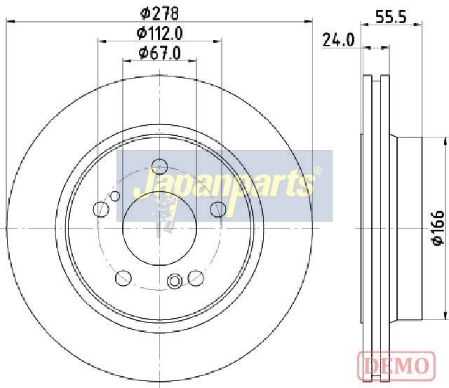 спирачен диск JAPANPARTS