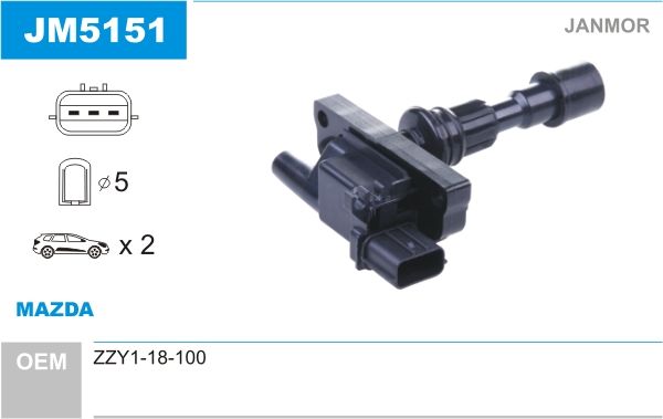 Котушка запалювання, Janmor JM5151