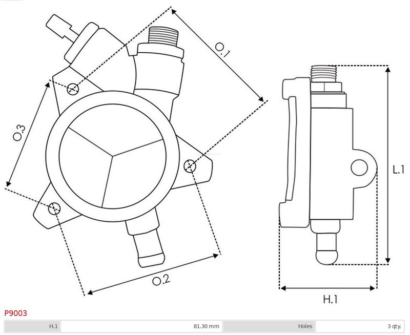 Вакуумний насос, Kia, Auto Starter P9003