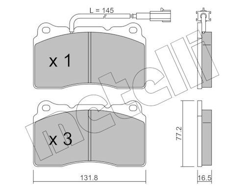 Plaquettes+de+frein+à+disque METELLI 22-0288-7
