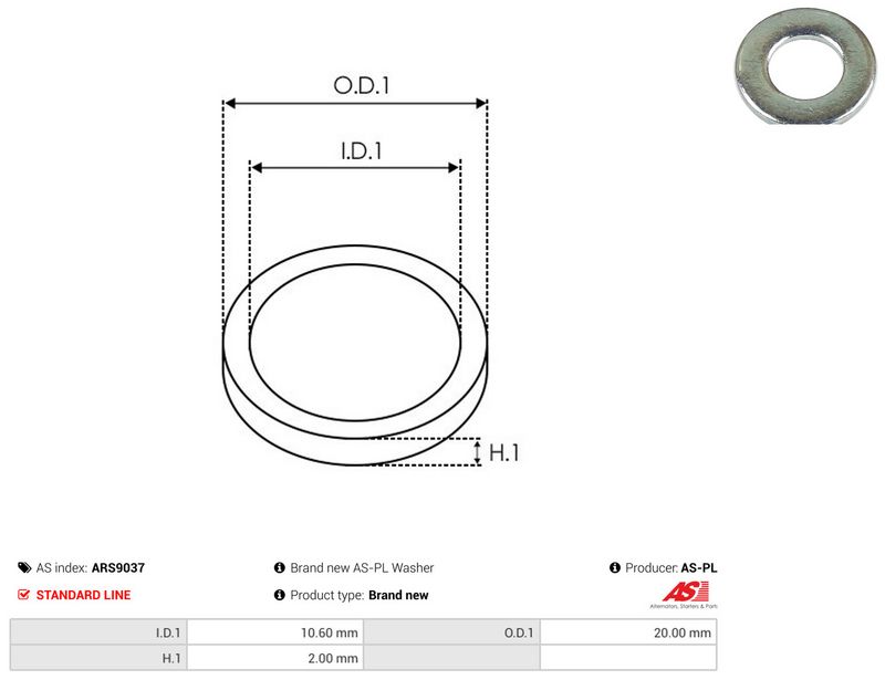 AS-PL ARS9037 Repair Set, alternator