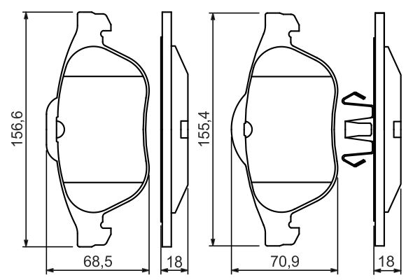 BOSCH 0 986 424 616 Brake Pad Set, disc brake