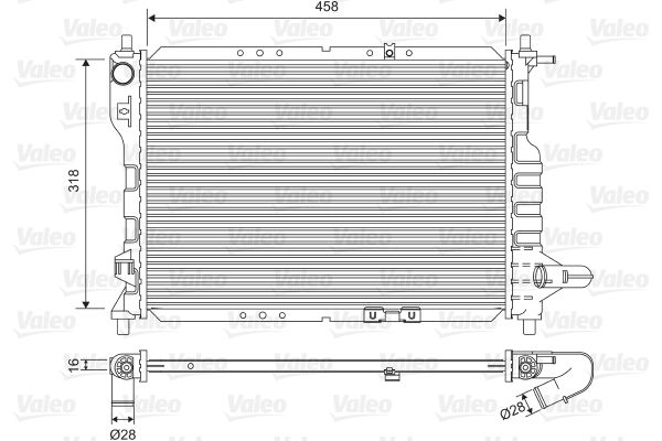 Радіатор, система охолодження двигуна, Valeo 701598