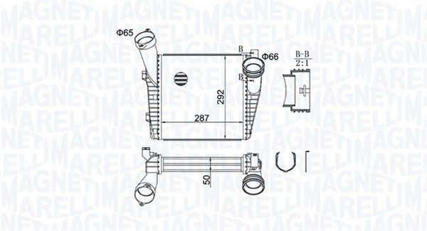 Охолоджувач наддувального повітря, Magneti Marelli 351319204400