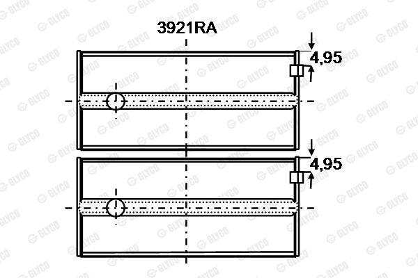 Вкладиш корінний для моделей: TOYOTA (CRESSIDA, CROWN,HIACE,CRESSIDA,HIACE,HIACE,HIACE,DYNA,DYNA,MARK,HILUX,BLIZZARD,HI