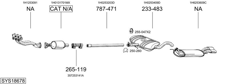 BOSAL kipufogórendszer SYS18678