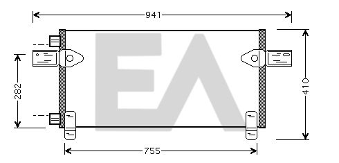 EACLIMA 30C47006 - Condenser, air conditioning