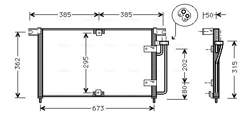 AVA QUALITY COOLING kondenzátor, klíma DW5032