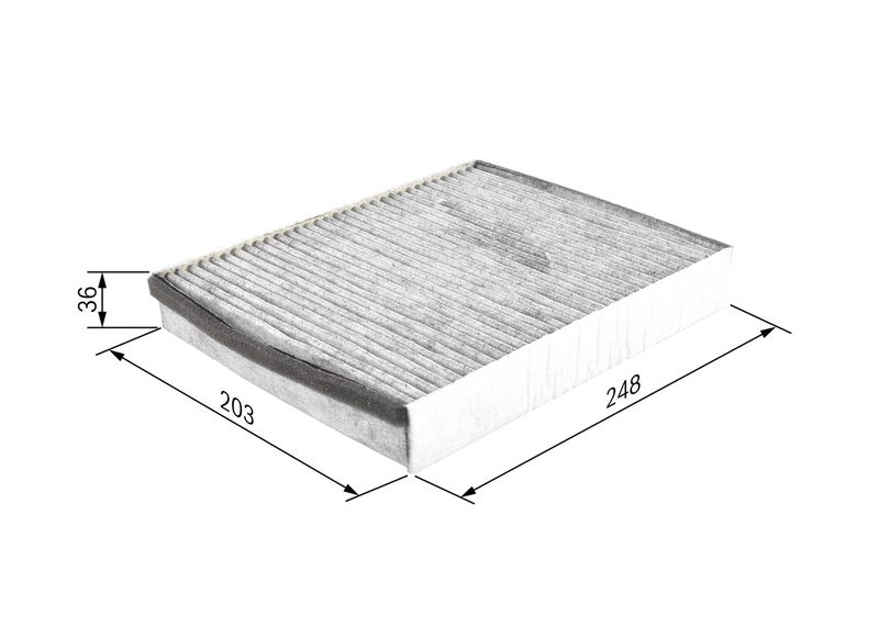 BOSCH 1 987 432 598 Filter, cabin air
