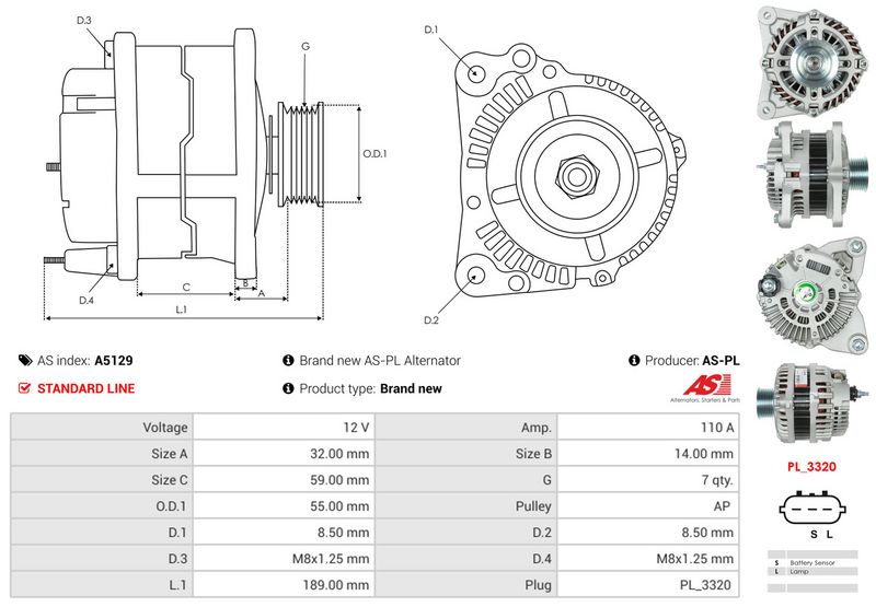 AS-PL A5129 Alternator