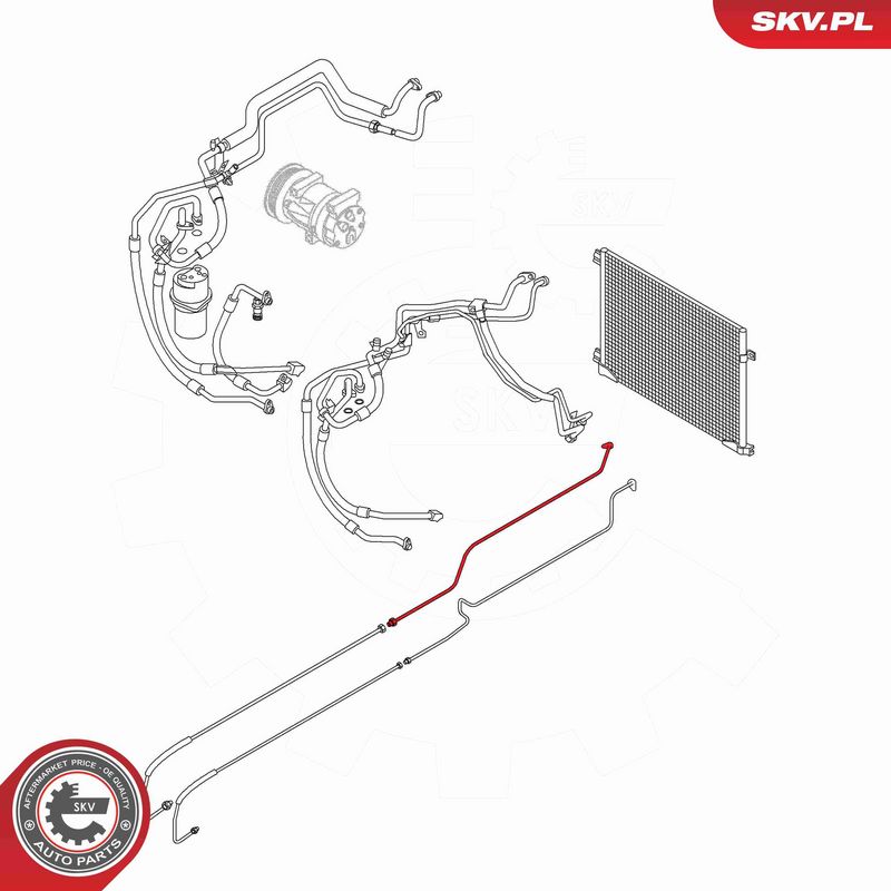 ESEN SKV 54SKV671 High/Low-pressure Line, air conditioning