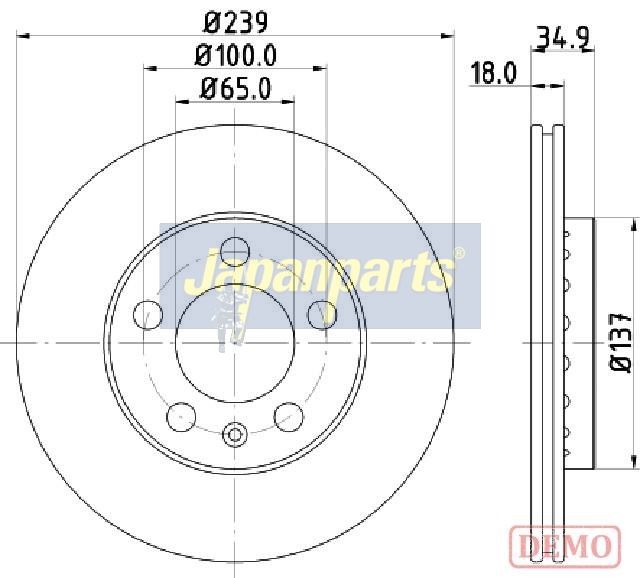 спирачен диск JAPANPARTS