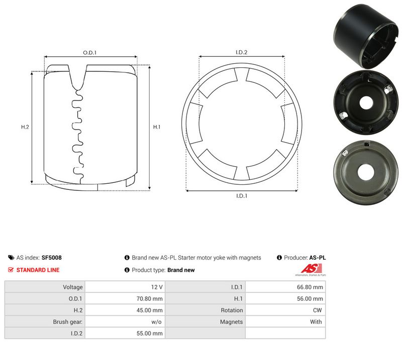 Mähis, starter, AS-PL SF5008