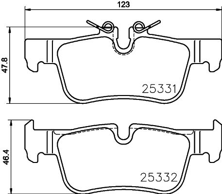 Комплект гальмівних накладок, дискове гальмо, Brembo P06094E