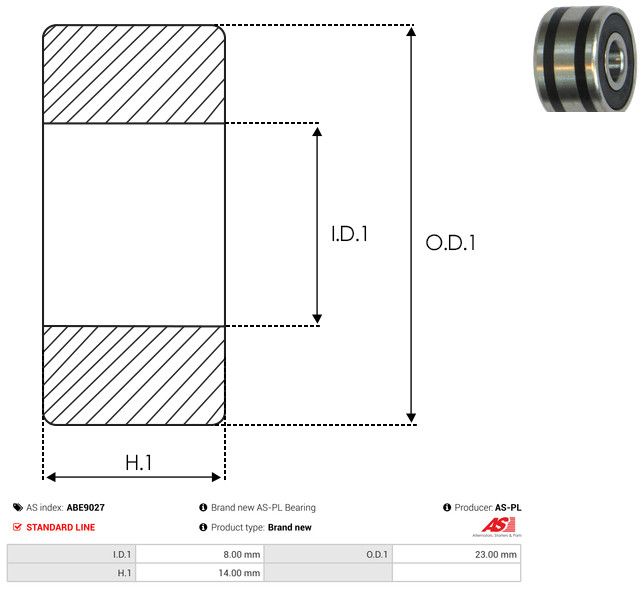 AS-PL ABE9027 Bearing