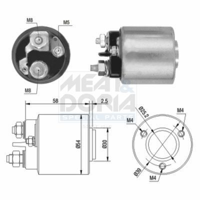 MEAT & DORIA Magneetschakelaar, startmotor 46015