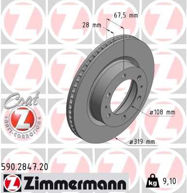 Гальмівний диск, Zimmermann 590.2847.20