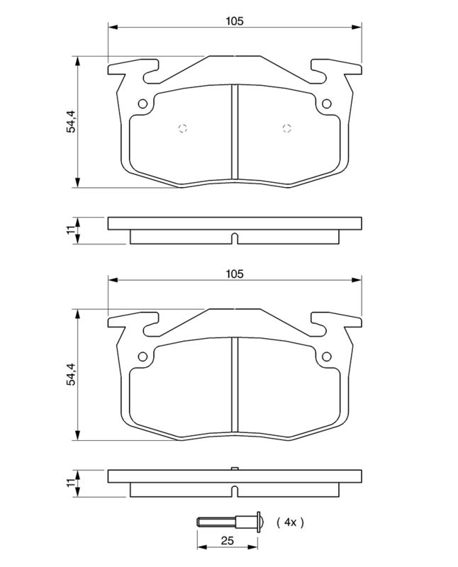 BOSCH Plaquettes de frein à disque 0 986 461 149
