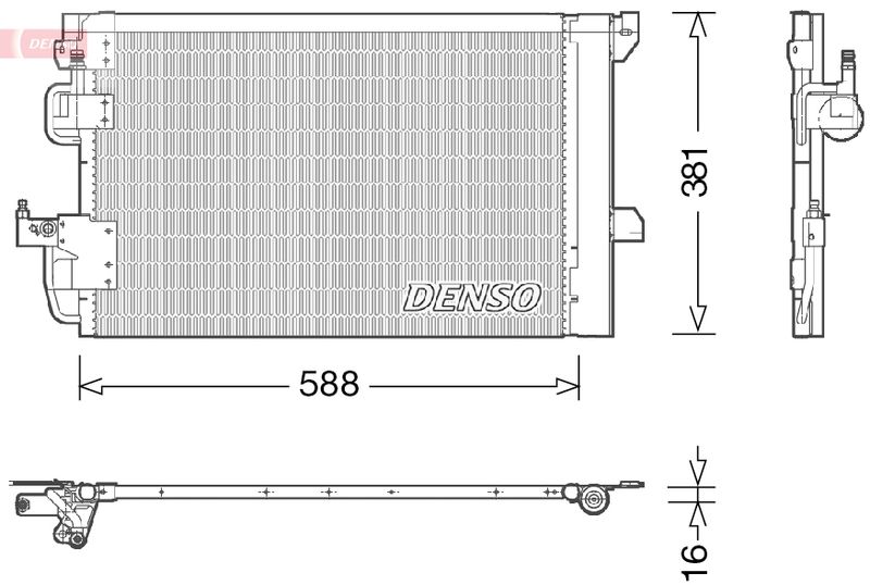 Конденсатор, система кондиціонування повітря, Denso DCN20007