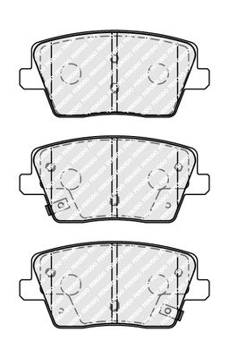 Комплект гальмівних накладок, дискове гальмо, Ferodo FDB5100