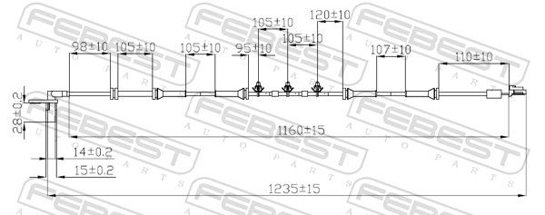 FEBEST 02606-017 Sensor, wheel speed