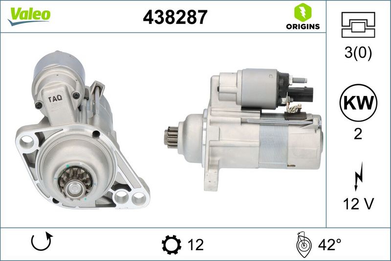 VALEO Startmotor / Starter 438287