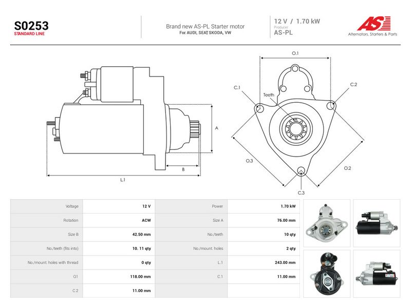 Starter, AS-PL S0253