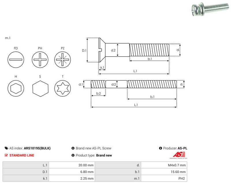 AS-PL ARS1019S(BULK) Repair Set, alternator