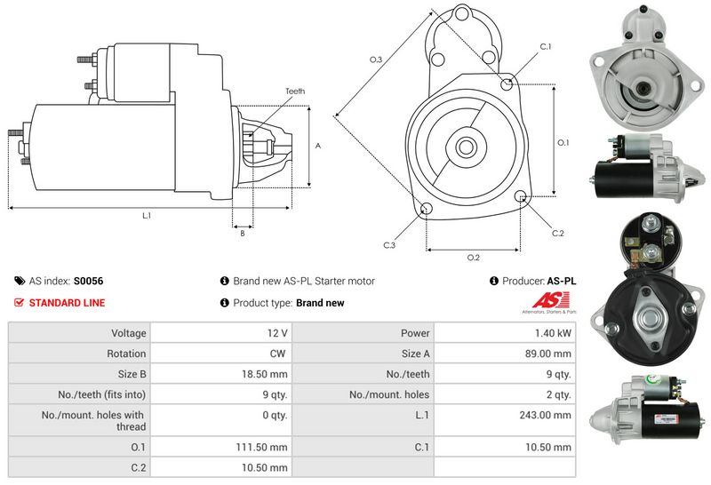 Starter, AS-PL S0056