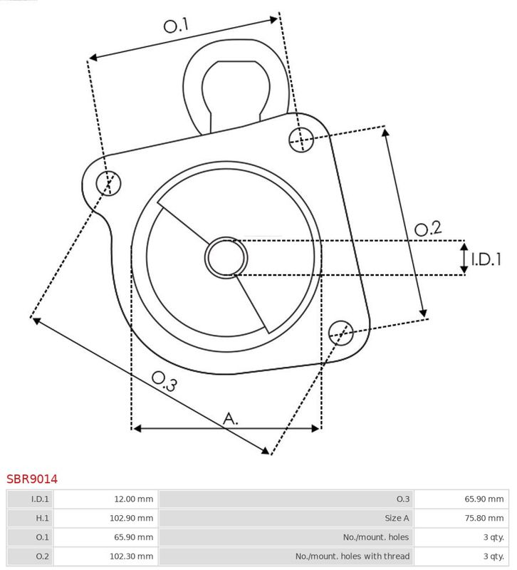 Кришка стартера, карбюратор, Auto Starter SBR9014