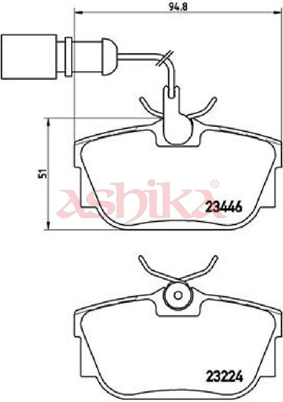 ASHIKA 51-00-0301 Brake Pad Set, disc brake