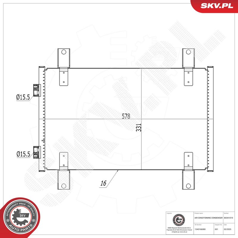 Kondensaator, kliimaseade, ESEN SKV 86SKV310