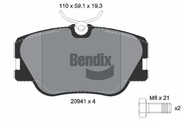 BENDIX Braking fékbetétkészlet, tárcsafék BPD1292