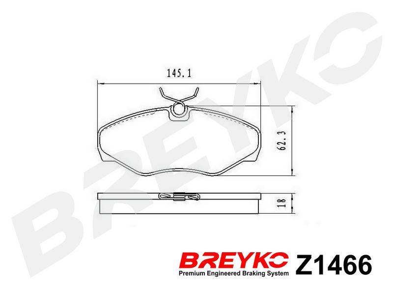 DAVID VASCO Z1466 Brake Pad Set, disc brake
