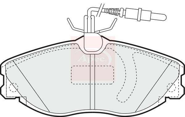 APEC Brake Pad Set, disc brake PAD1168