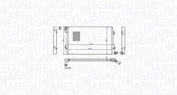 Радіатор, система охолодження двигуна, Magneti Marelli 350213218100