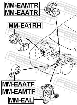 Опора, двигун, Febest MM-EA1RH