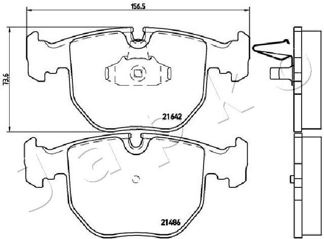 JAPKO 500121 Brake Pad Set, disc brake