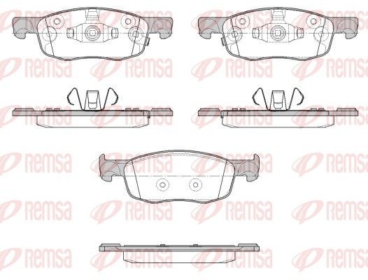 Комплект гальмівних накладок, дискове гальмо, Remsa 1939.02